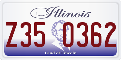IL license plate Z350362