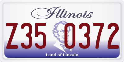 IL license plate Z350372
