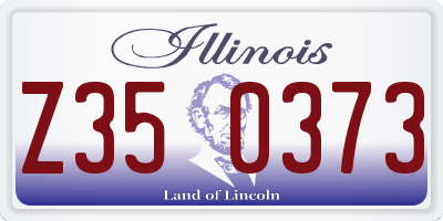 IL license plate Z350373