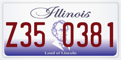 IL license plate Z350381