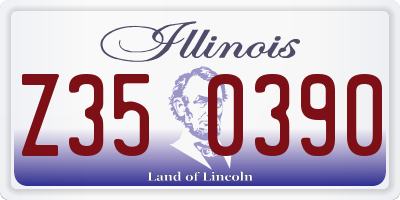 IL license plate Z350390