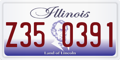 IL license plate Z350391
