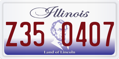 IL license plate Z350407