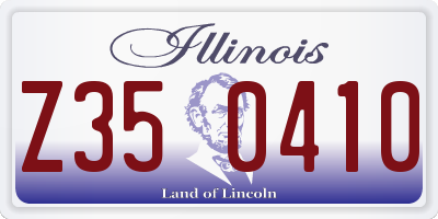 IL license plate Z350410