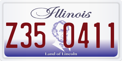 IL license plate Z350411
