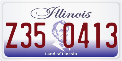 IL license plate Z350413