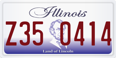 IL license plate Z350414