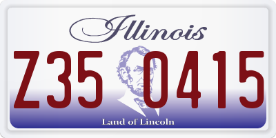 IL license plate Z350415