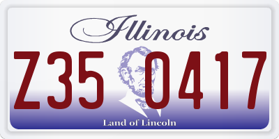 IL license plate Z350417