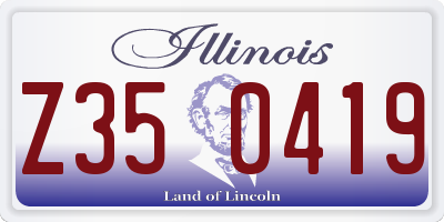 IL license plate Z350419