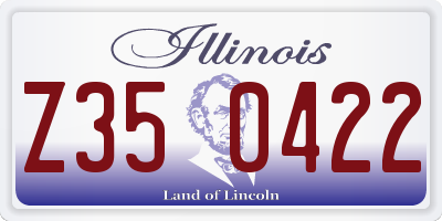 IL license plate Z350422