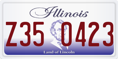 IL license plate Z350423