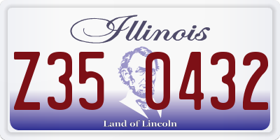 IL license plate Z350432