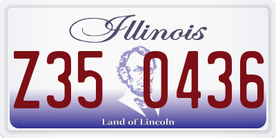 IL license plate Z350436