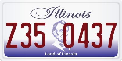 IL license plate Z350437