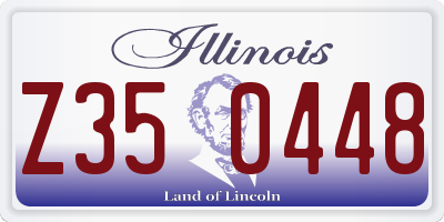 IL license plate Z350448
