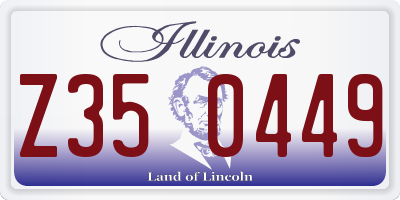 IL license plate Z350449
