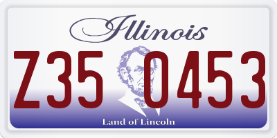 IL license plate Z350453