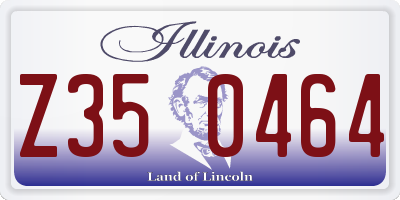 IL license plate Z350464
