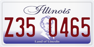 IL license plate Z350465