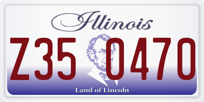 IL license plate Z350470
