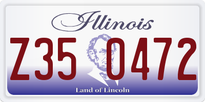 IL license plate Z350472