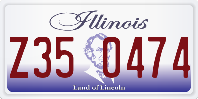 IL license plate Z350474