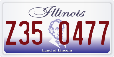 IL license plate Z350477