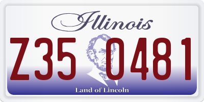 IL license plate Z350481