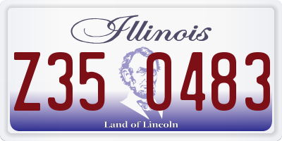 IL license plate Z350483