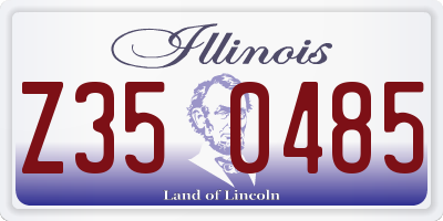 IL license plate Z350485