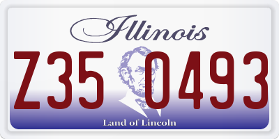 IL license plate Z350493