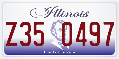 IL license plate Z350497