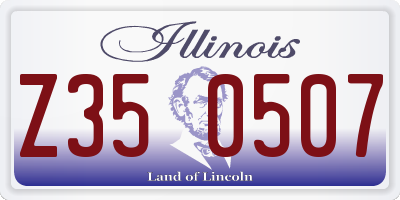 IL license plate Z350507