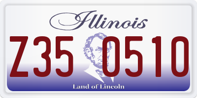 IL license plate Z350510