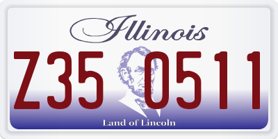 IL license plate Z350511