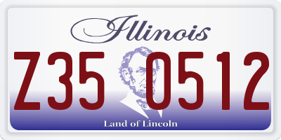 IL license plate Z350512