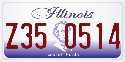 IL license plate Z350514