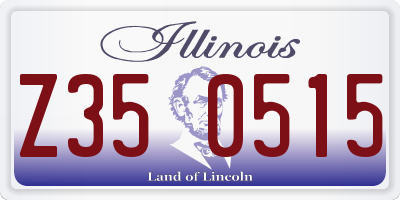IL license plate Z350515