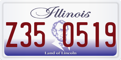IL license plate Z350519