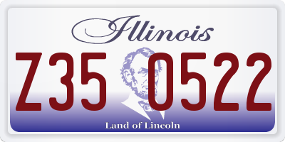 IL license plate Z350522