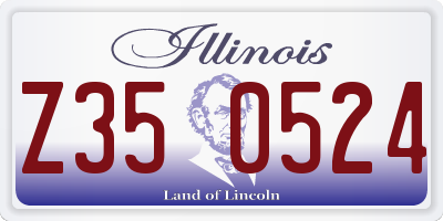 IL license plate Z350524