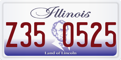 IL license plate Z350525