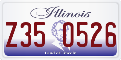 IL license plate Z350526
