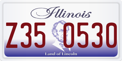 IL license plate Z350530