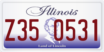 IL license plate Z350531