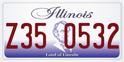 IL license plate Z350532