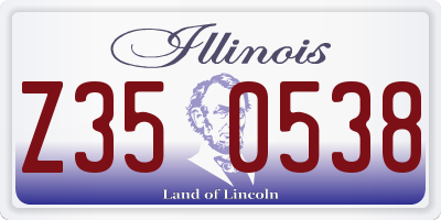 IL license plate Z350538