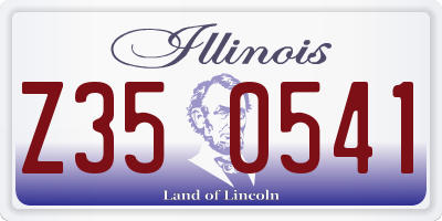 IL license plate Z350541