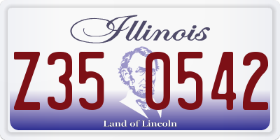 IL license plate Z350542